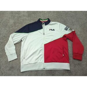 Fila Sport Full Zip Jacket Mens XL Soccer Football Italia Colorblock